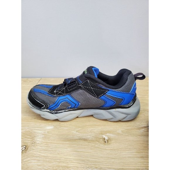 Skechers Kids 95445L Revel Sneaker Black/Gray/Royal Blue 1M US Little Kid - Picture 6 of 9